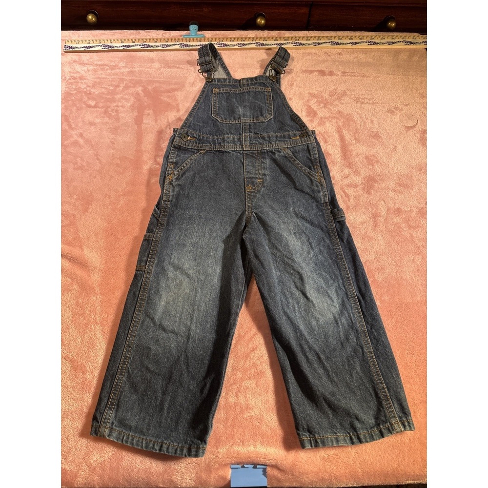 Wrangler 3T Toddler Overalls Denim Blue‎ Carpenter Western Rodeo Country Unisex
